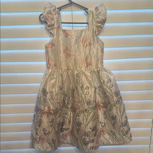 Rare Editions Pink and Purple Floral Kids Formal Dress